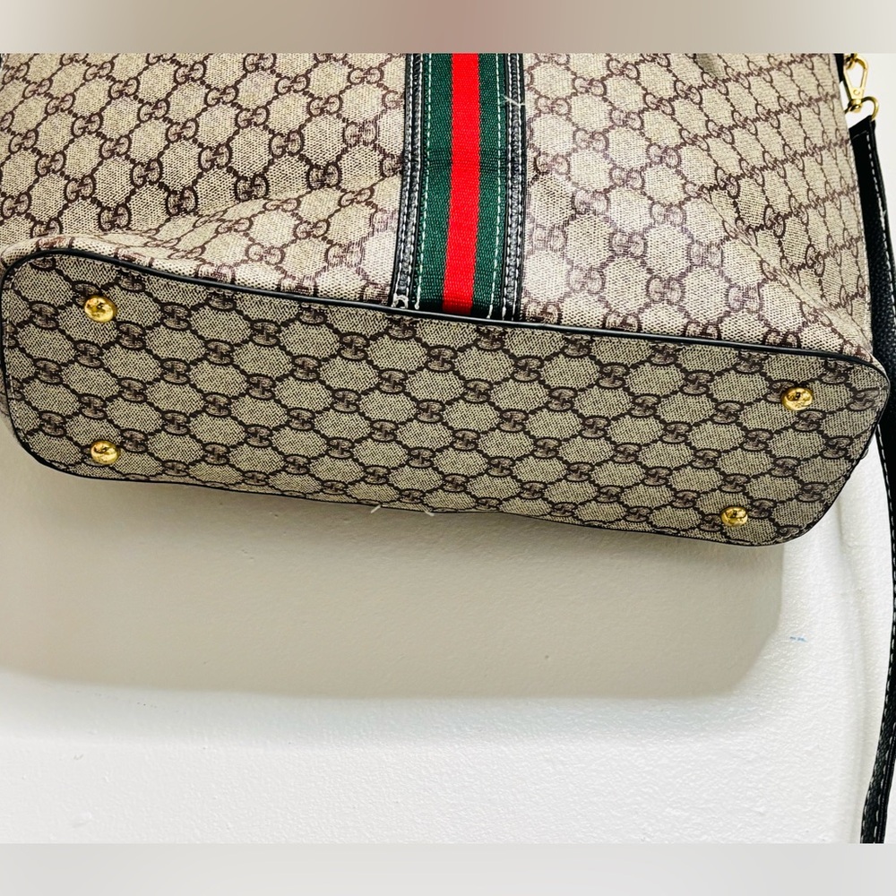 GUCCI Ophidia medium leather-trimmed printed coated-canvas tote - Picture 4 of 11